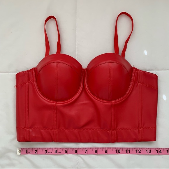 faux leather corset bustier - Picture 3 of 7